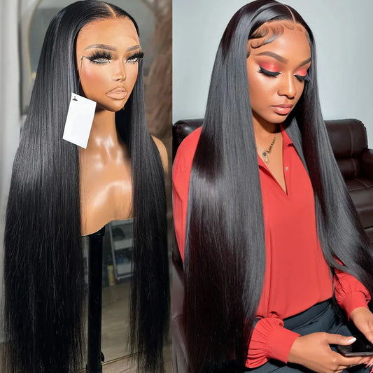 Bone Straight Raw Hair 100% Human Hair Wig - Super Double Drawn 26” 230% Density