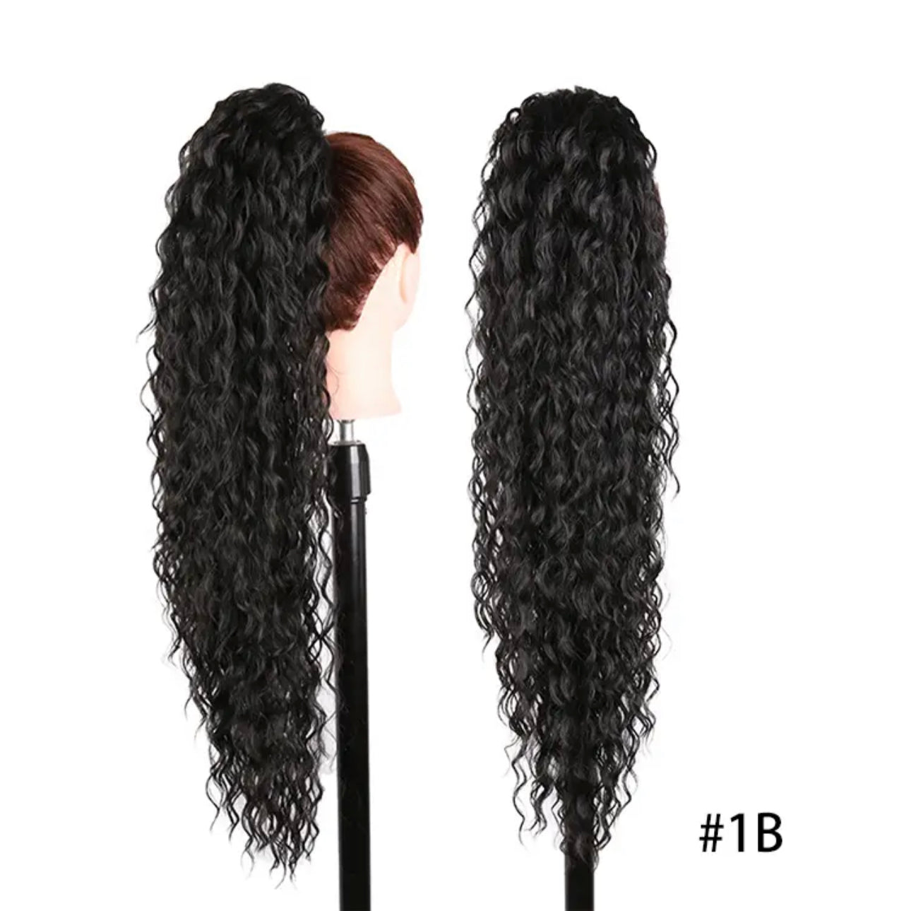 WATER WAVE - Synthetic Hair Ponytail Extension Long 28” 36”Inch Curly Drawstring Ponytail Kanekalon