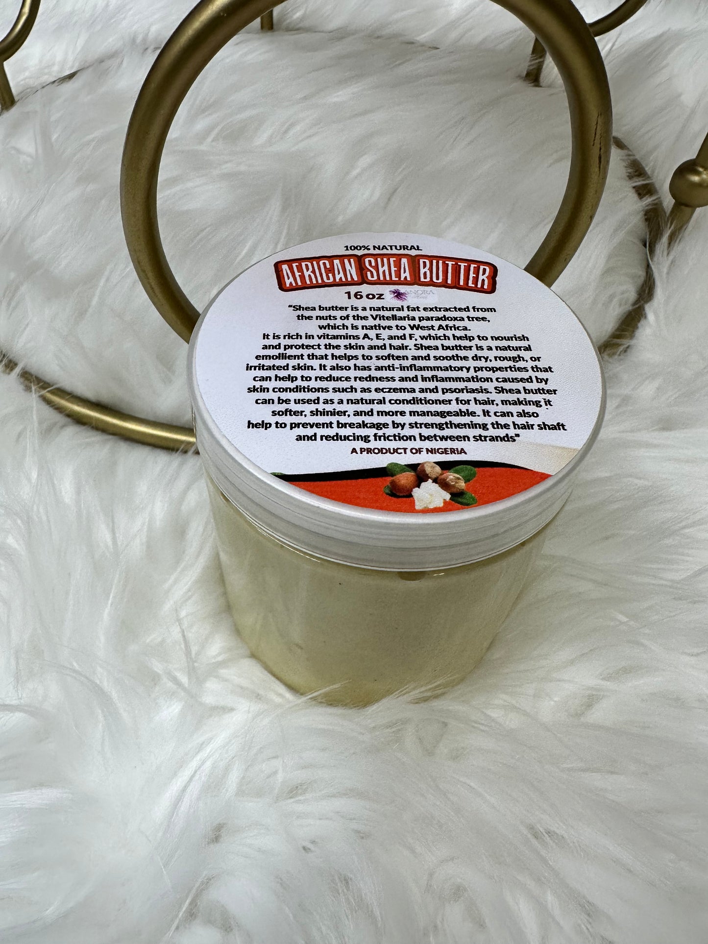 100% Raw African Shea Butter for intensive hair and skin moisture