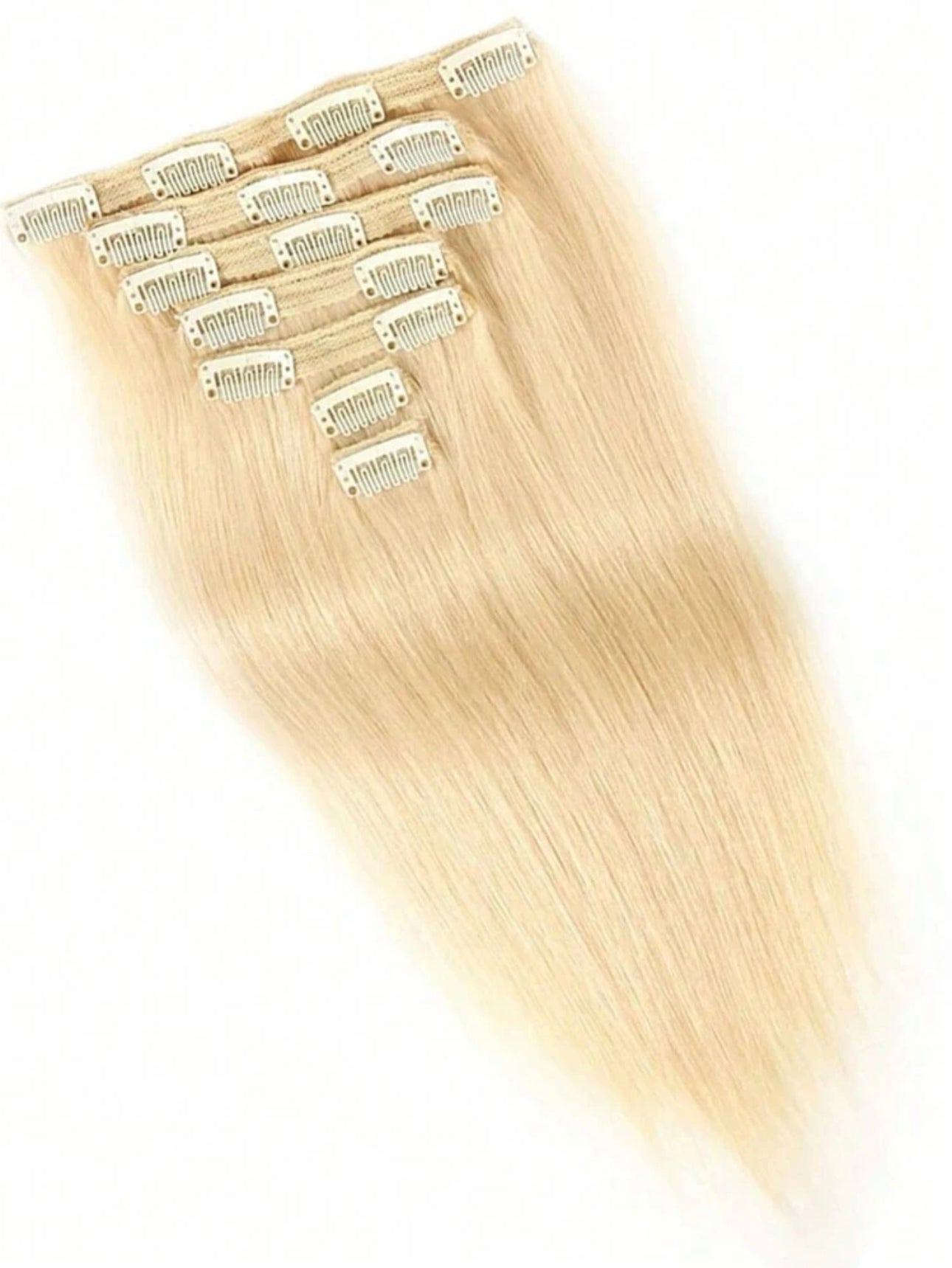 100% Human Hair Clip ins - 8pc Clip in Extension