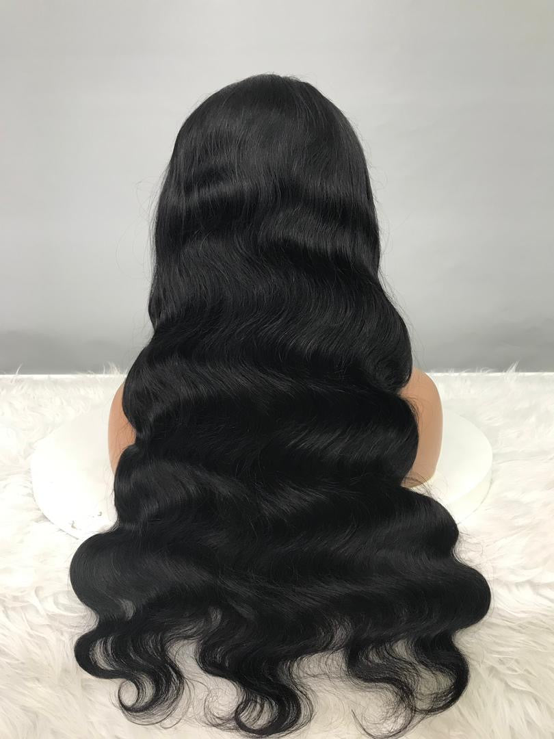 100% Indian Human Hair - BODY WAVE pre-plucked - Full Frontal Free Part