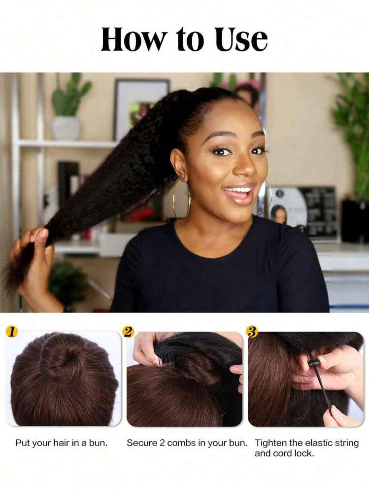 Kinky Drawstring Ponytail - 22" and 26"