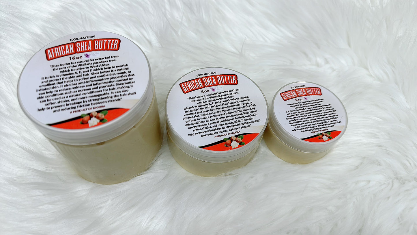 100% Raw African Shea Butter for intensive hair and skin moisture