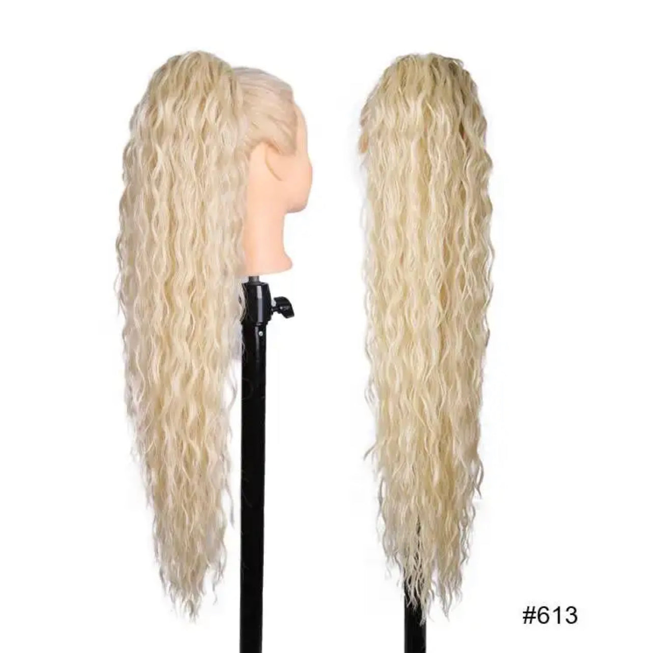 WATER WAVE - Synthetic Hair Ponytail Extension Long 28” 36”Inch Curly Drawstring Ponytail Kanekalon