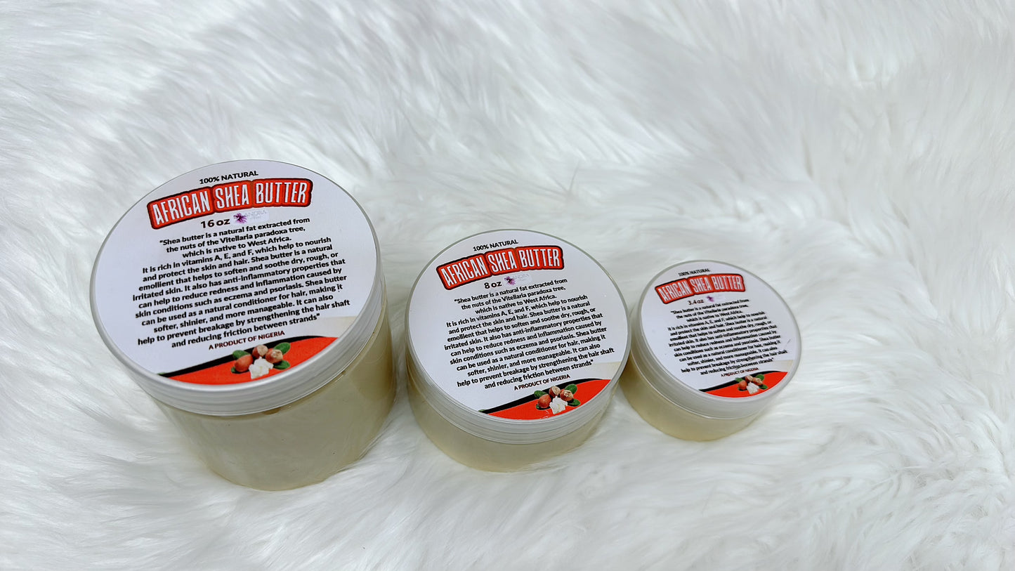 100% Raw African Shea Butter for intensive hair and skin moisture