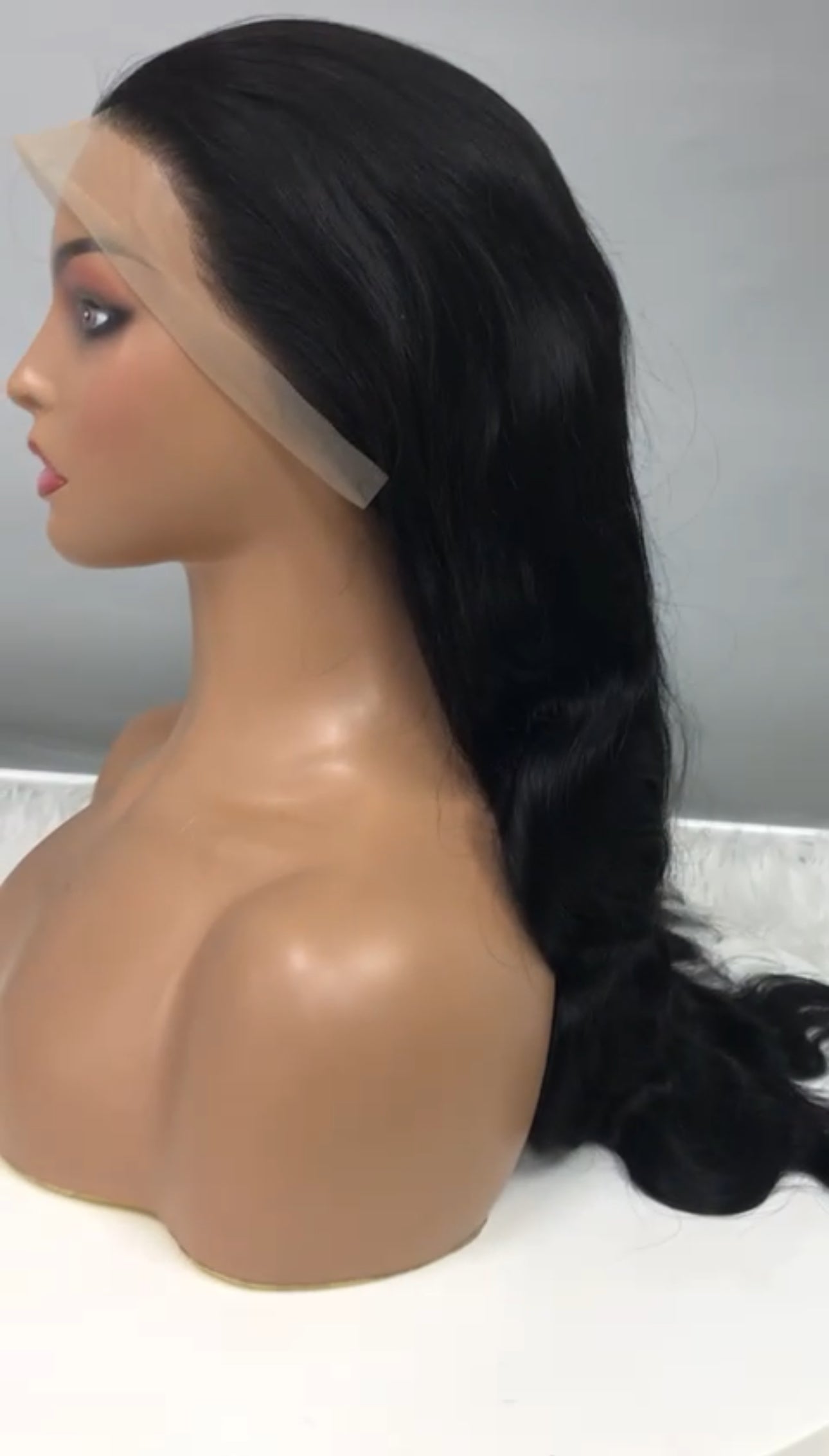 100% Indian Human Hair - BODY WAVE pre-plucked - Full Frontal Free Part