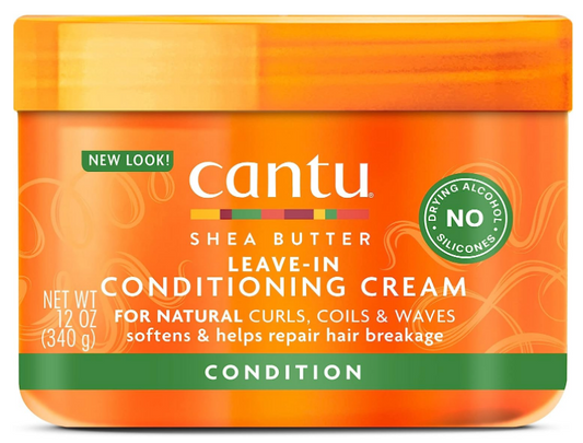 Cantu Shea Butter for Natural Hair Leave in Conditioning Cream, 12 Ounce