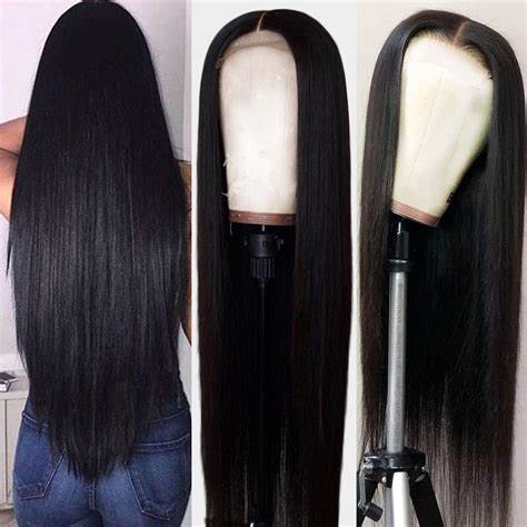 180% DENSITY - 100% Brazilian Human Hair - 180% density STRAIGHT Transparent lace pre-plucked