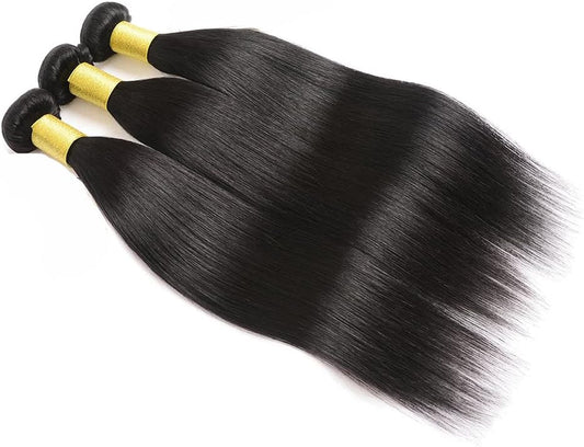 BLACK - COLOR 1 & 1B 100% BRAZILIAN HUMAN HAIR BUNDLE STRAIGHT