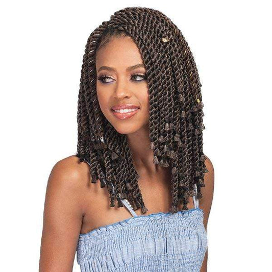 Bobbi Boss African Roots Collection Crochet Braid - BOMBA SENEGAL TWIST BLUNT TIPS 10"