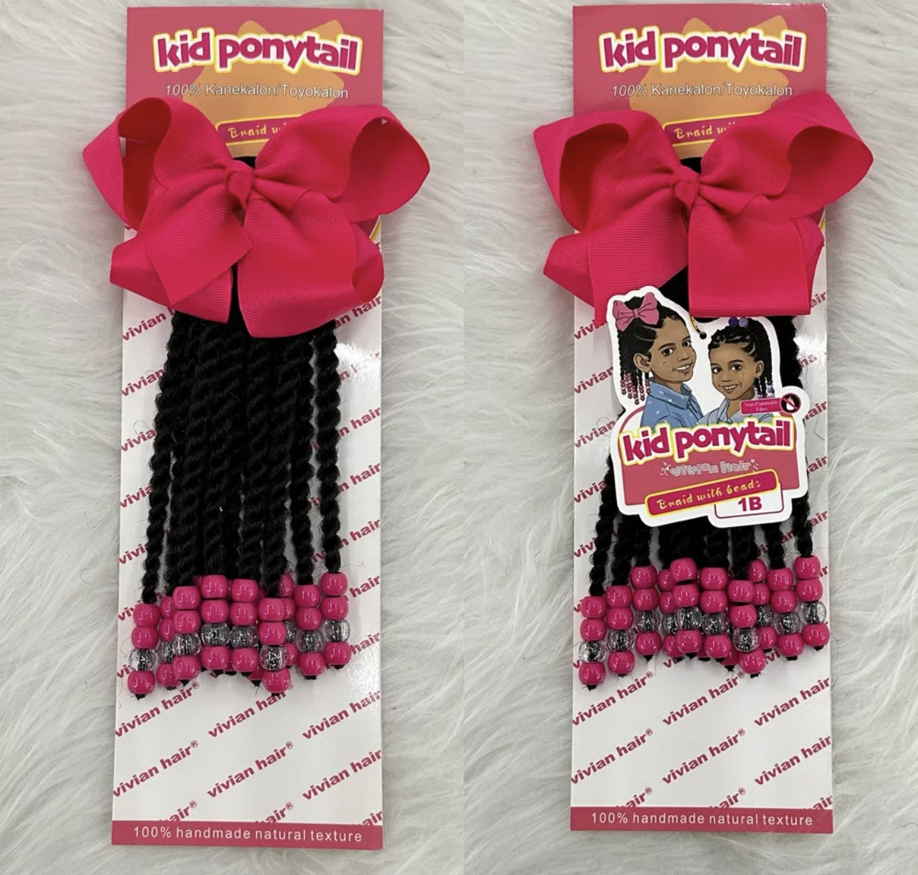 KIDS PONYTAIL BLACK NATURAL COLOR BRAID PONYTAIL